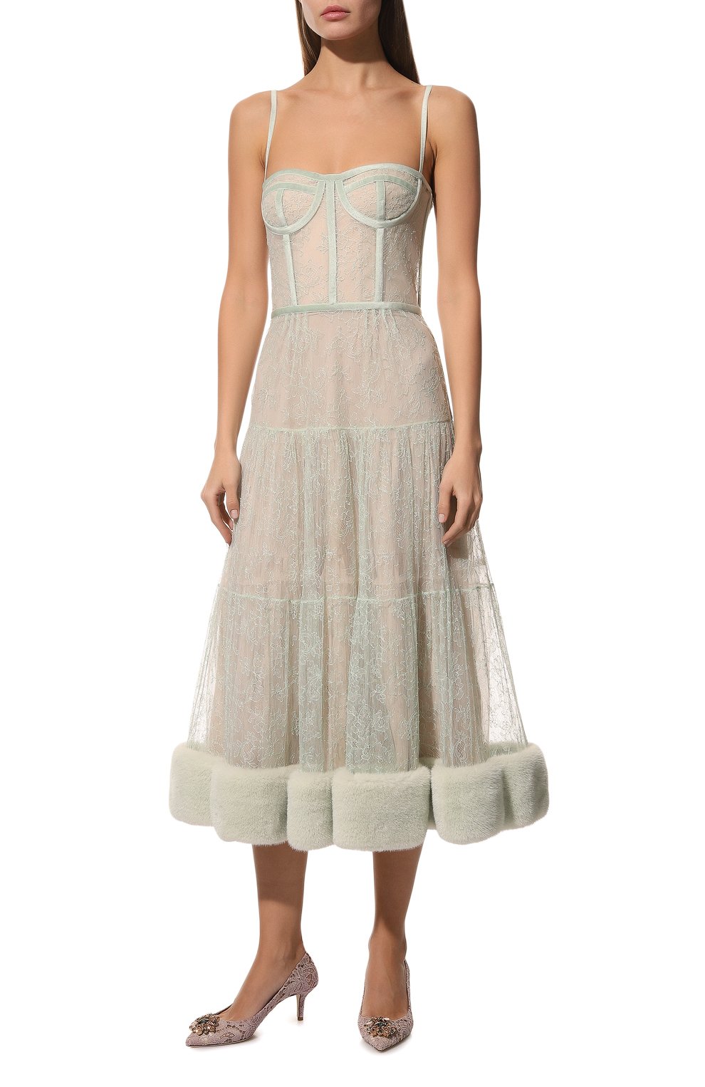 Платье с отделкой из меха норки YANA DRESS, арт. 1-23/7-061-0452MН, фото 3