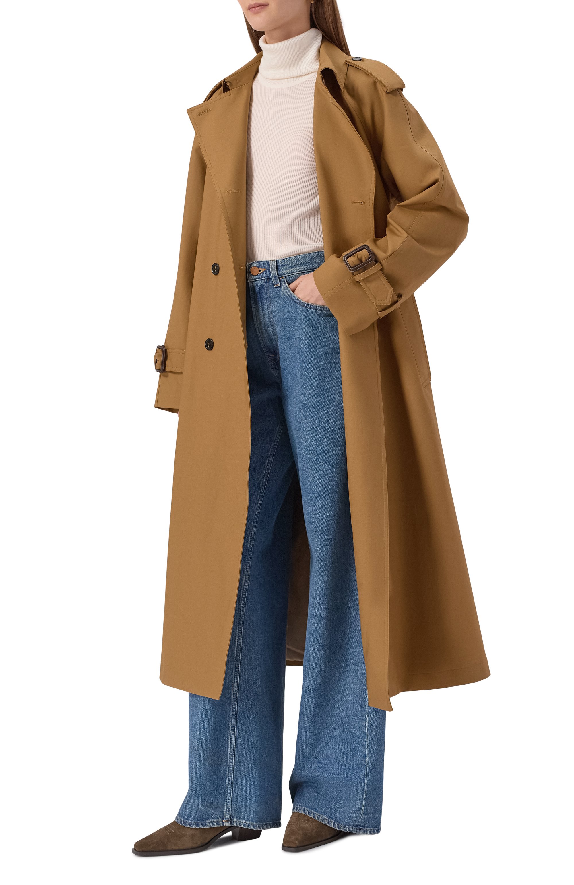 Замшевые казаки 12 STOREEZ коричневого цвета по цене 29000 руб., арт. 128487, фото 3 Замшевые казаки 12 STOREEZ, арт. 128487, фото 3