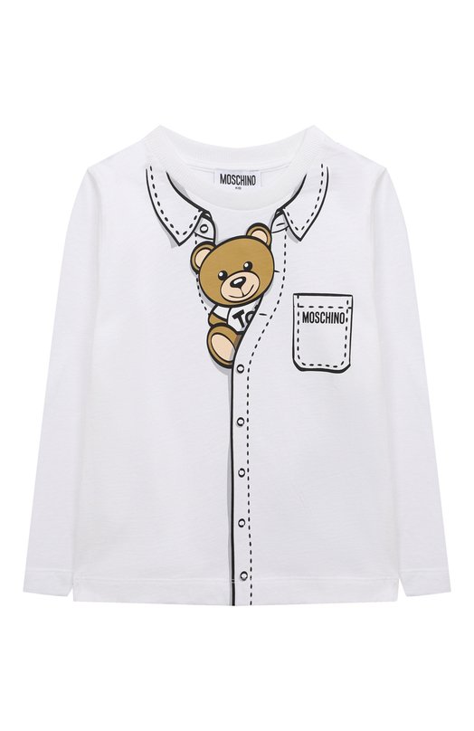 

Хлопковый лонгслив Moschino, Белый