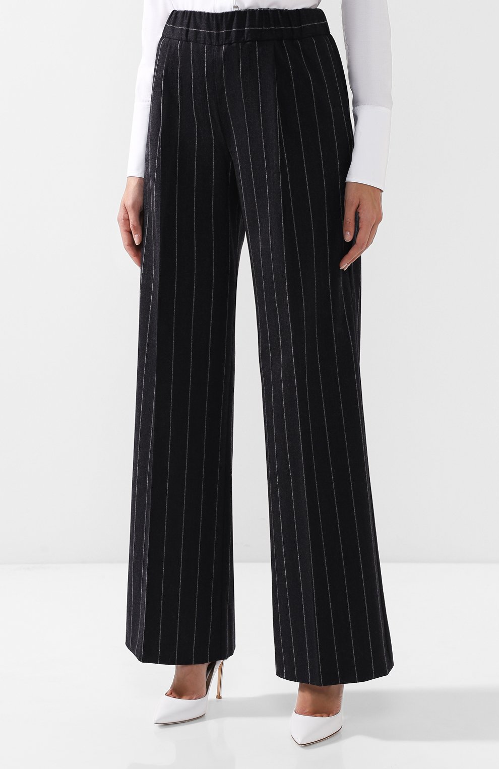 Шерстяные брюки с эластичным поясом KITON, арт. D46107K05I15, фото 3