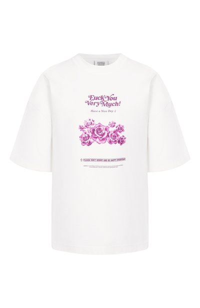 Женская хлопковая футболка VETEMENTS, арт. ME76TR263V/1200 LIGHT JERSEY