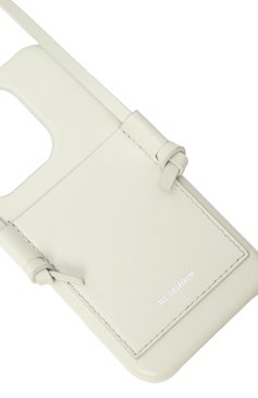 Кожаный чехол для iphone JIL SANDER светло-зеленого цвета, арт. J07VL0043/P6986 | Фото 3 (Нос: Не проставлено; Региональные ограничения белый список (Axapta Mercury): Не проставлено; Материал: Натуральная кожа)