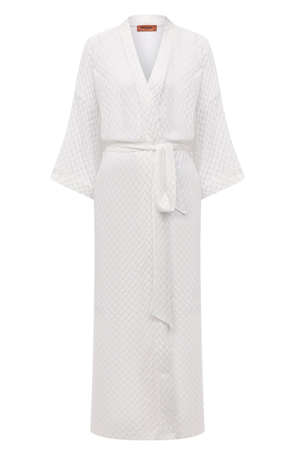 Туника из вискозы MISSONI белого цвета по цене 86600 руб., арт. MMQ00271/BR00G5, фото 1 Туника из вискозы MISSONI, арт. MMQ00271/BR00G5, фото 1