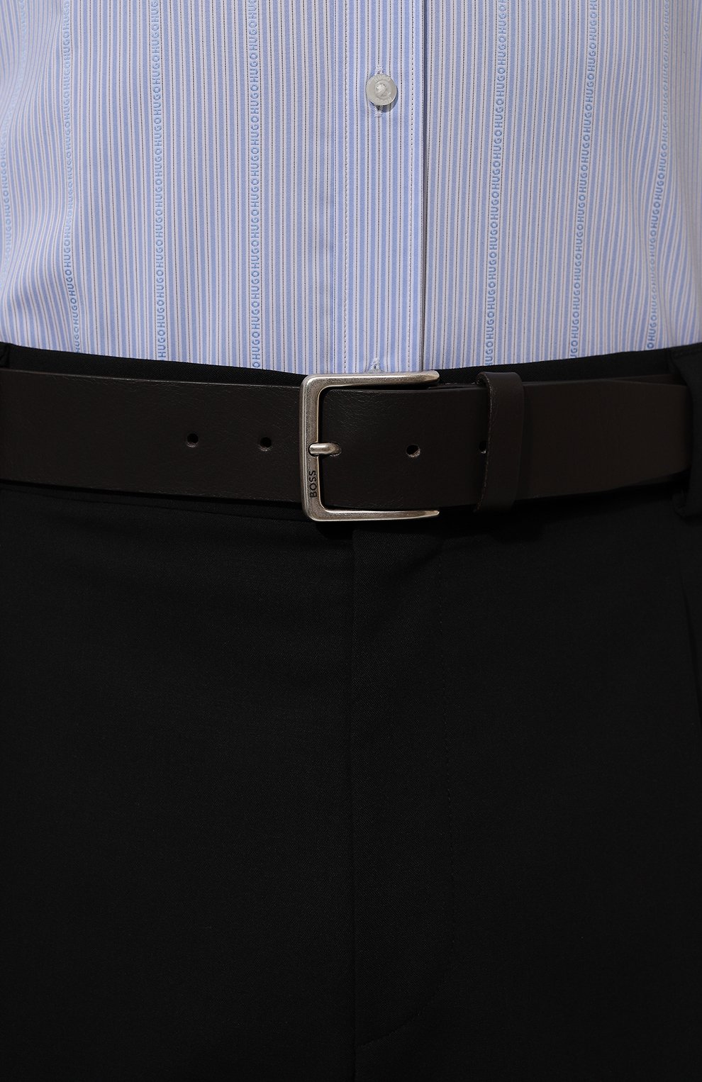 Кожаный ремень BOSS темно-коричневого цвета по цене 10500 руб., арт. 50523455, фото 2 Кожаный ремень BOSS, арт. 50523455, фото 2