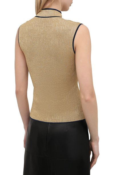 Топ LANVIN золотого цвета по цене 62500 руб., арт. RW-P00008-K002-E21, фото 4 Топ LANVIN, арт. RW-P00008-K002-E21, фото 4