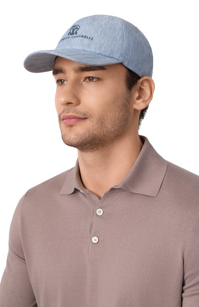 Льняная бейсболка BRUNELLO CUCINELLI, арт. MH2519850, фото 2