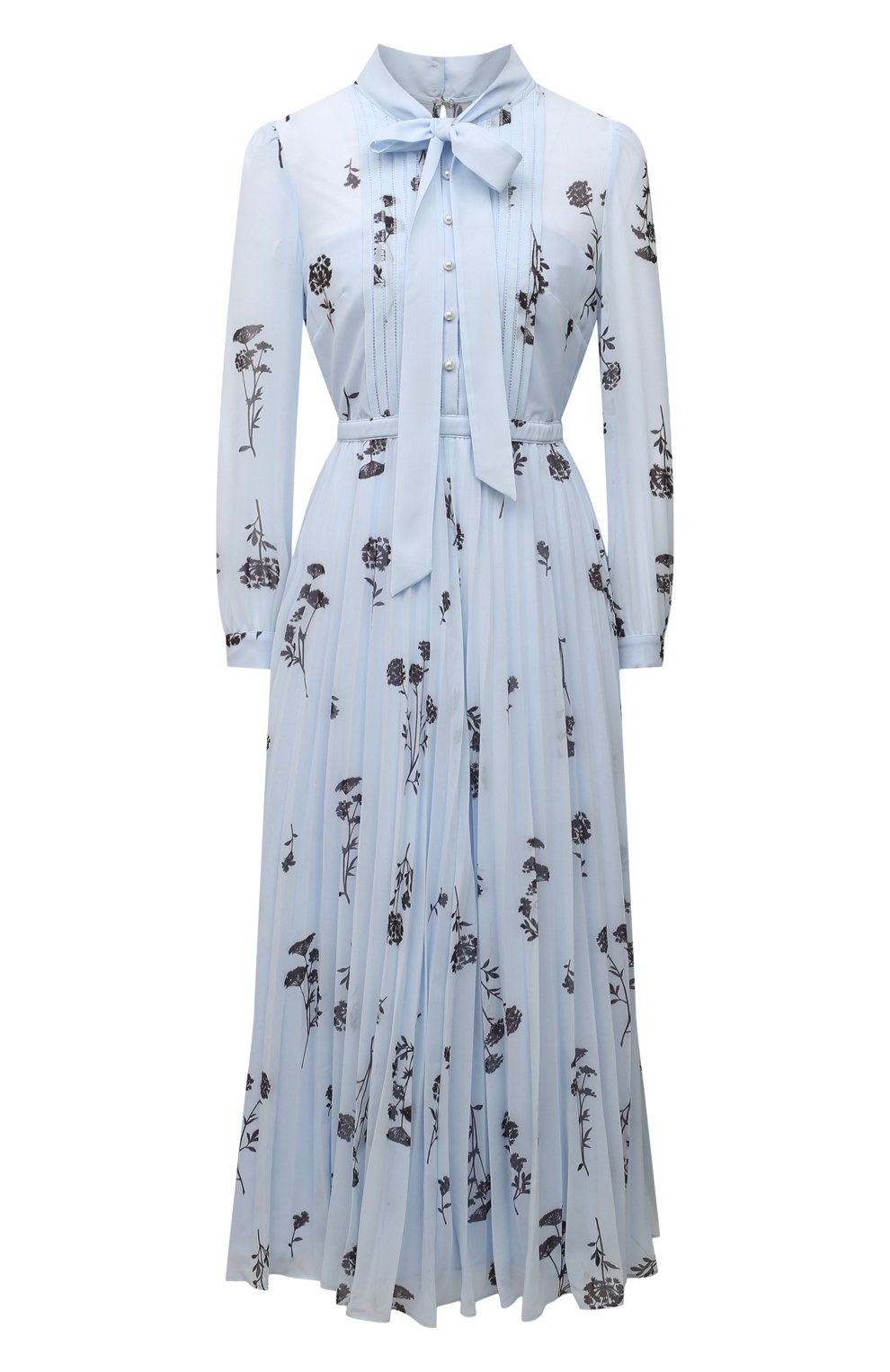 Платье SELF-PORTRAIT голубого цвета по цене 55800 руб., арт. SS22-045C, фото 1 Платье SELF-PORTRAIT, арт. SS22-045C, фото 1