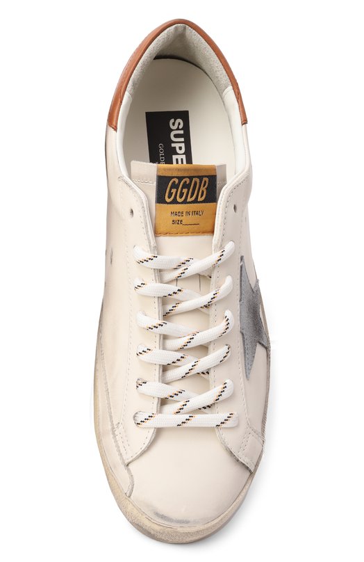 Кожаные кеды Super Star Golden Goose Deluxe Brand GMF00101.F007508 Белый  GMF00101.F007508 Фото 6