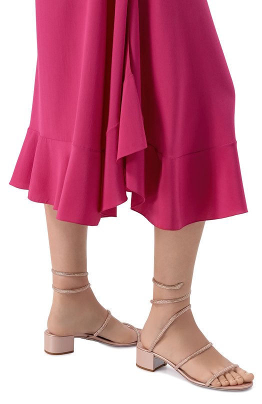 Текстильные босоножки Cleo 40 Rene Caovilla C12798-040/RN01 Бежевый  C12798-040/RN01 Фото 2