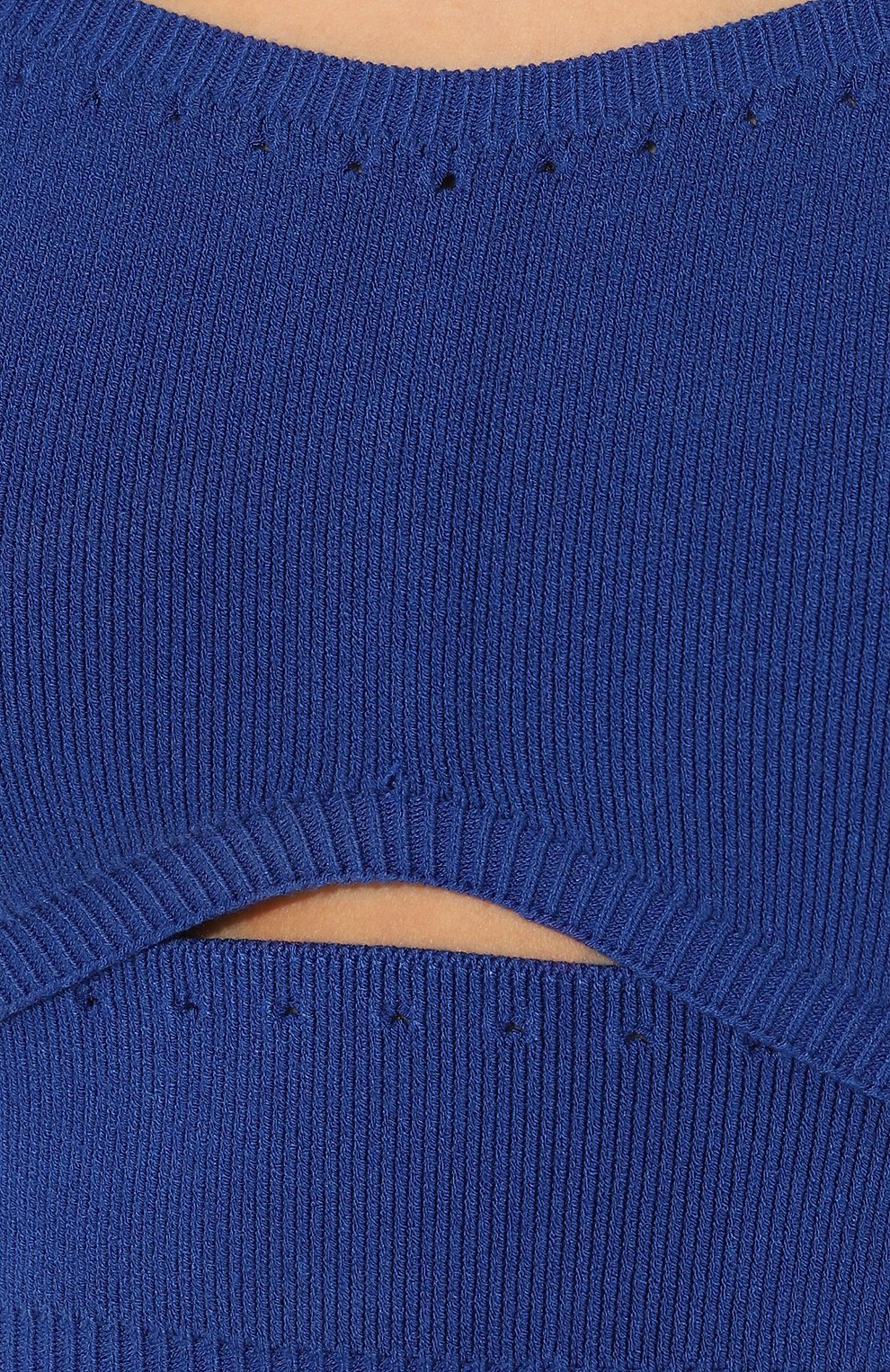 Топ из вискозы AND THE BRAND синего цвета по цене 18760 руб., арт. S23-TP021-1203-444, фото 5 Топ из вискозы AND THE BRAND, арт. S23-TP021-1203-444, фото 5