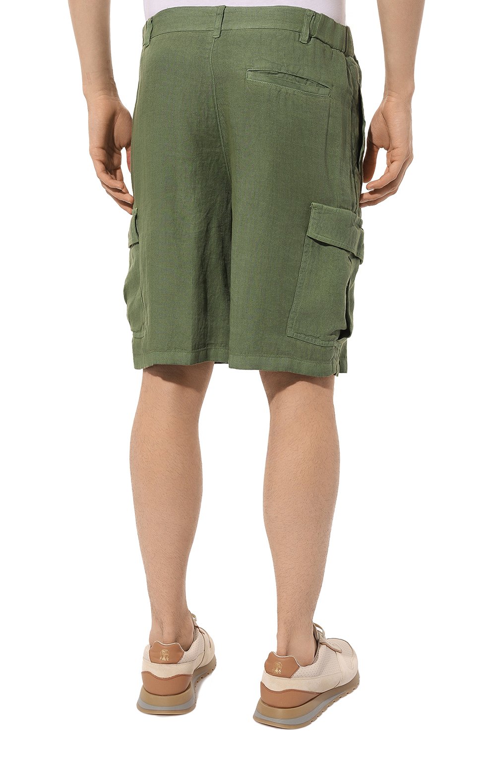 Льняные шорты 120% LINO, арт. 31ALIM29D4/000D943/S00, фото 4