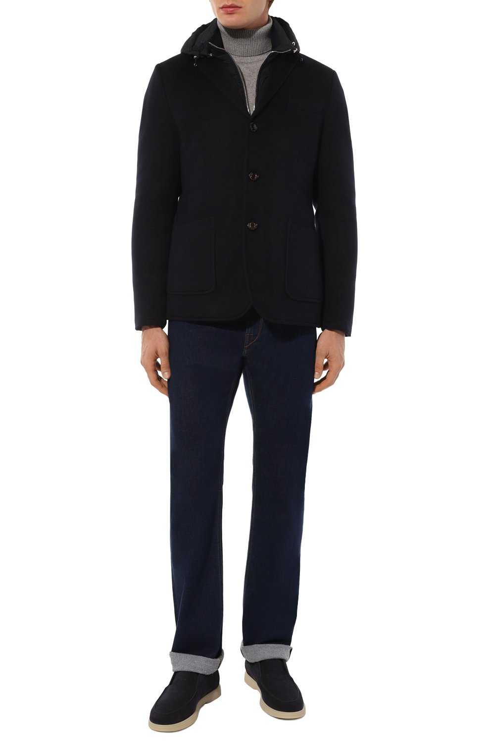 Кашемировая куртка bellotto-mrw MOORER темно-синего цвета по цене 559000 руб., арт. BELL0TT0/BAB, фото 2 Кашемировая куртка bellotto-mrw MOORER, арт. BELL0TT0/BAB, фото 2