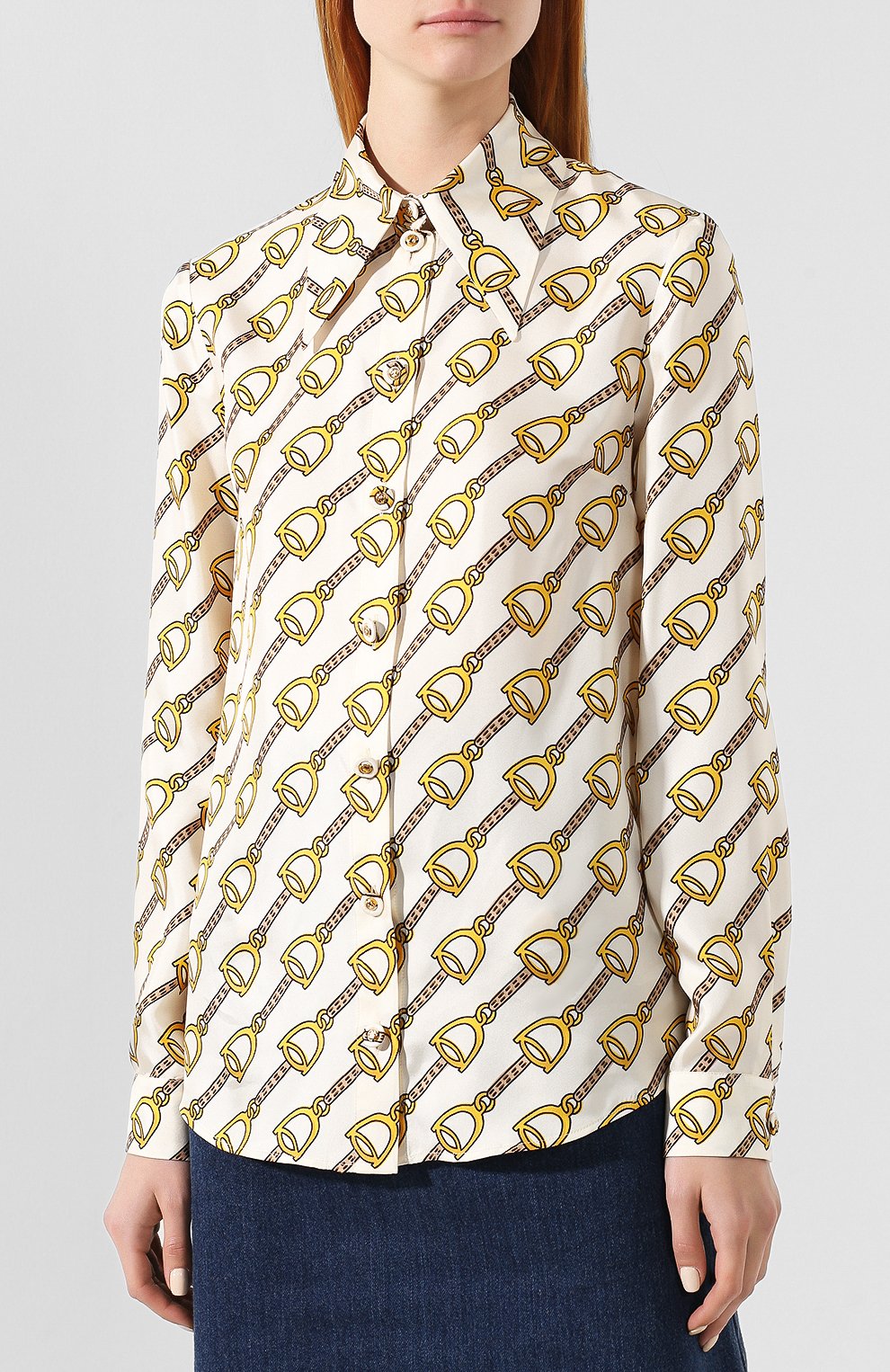 Шелковая блузка GUCCI, арт. 565371/ZABD3, фото 3