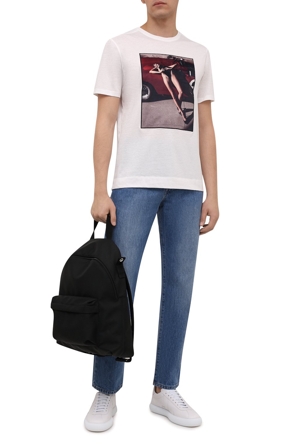 Хлопковая футболка LIMITATO белого цвета по цене 19950 руб., арт. NUMBER 2/T-SHIRT, фото 2 Хлопковая футболка LIMITATO, арт. NUMBER 2/T-SHIRT, фото 2