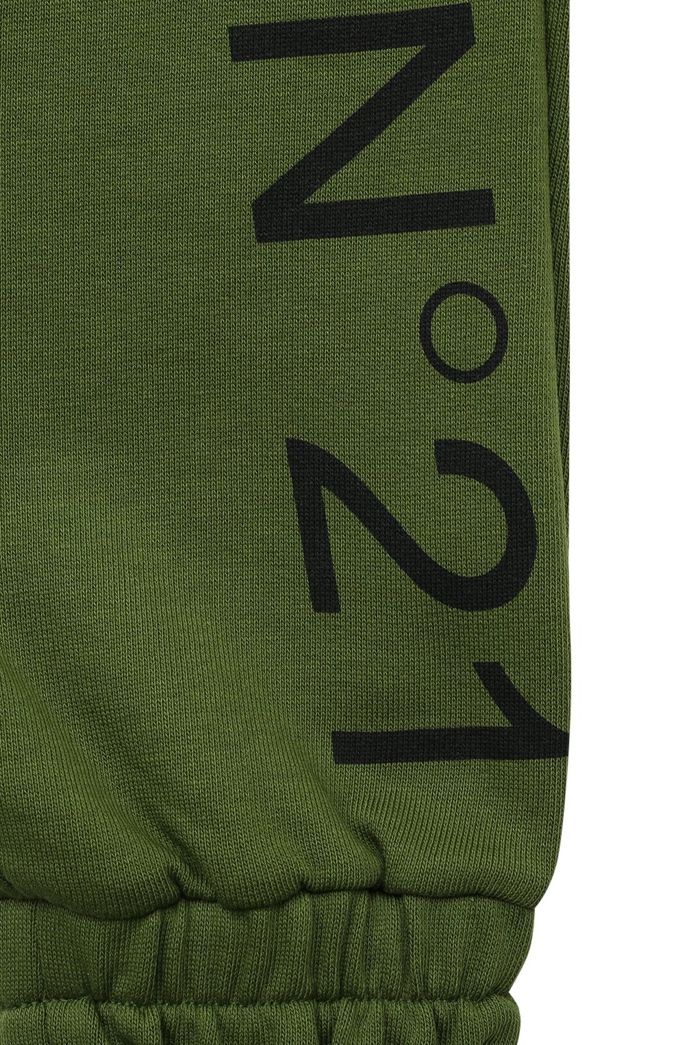 Хлопковые джоггеры N21 хаки цвета по цене 13300 руб., арт. N21615/N0154, фото 3 Хлопковые джоггеры N21, арт. N21615/N0154, фото 3