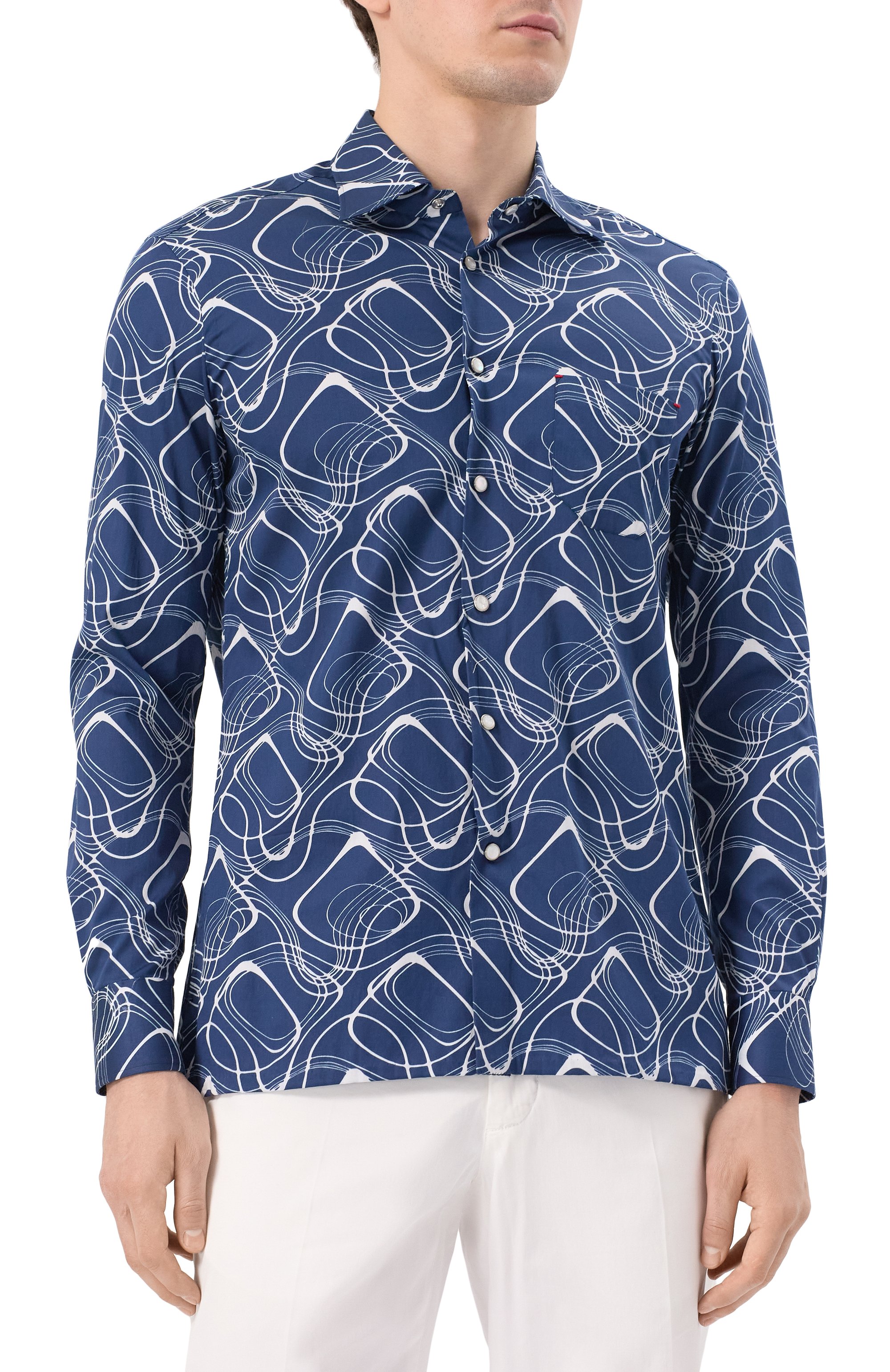 Хлопковая рубашка KITON, арт. UMCNERCH0924811, фото 3