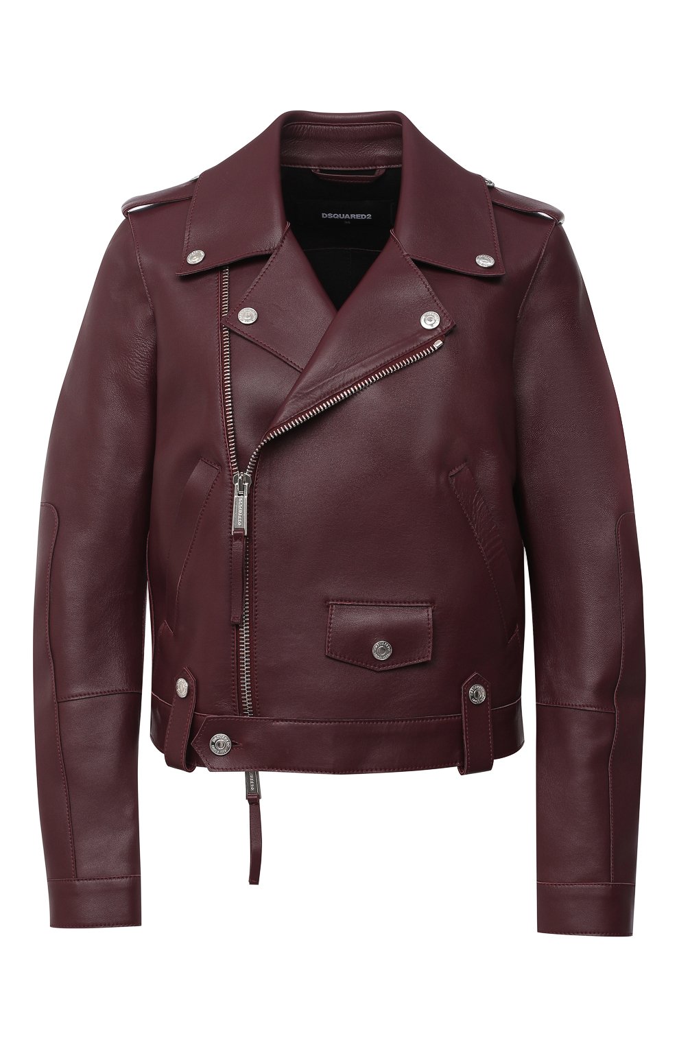 Кожаная куртка DSQUARED2 бордового цвета по цене 292000 руб., арт. S75AM0794/SY1496, фото 1 Кожаная куртка DSQUARED2, арт. S75AM0794/SY1496, фото 1