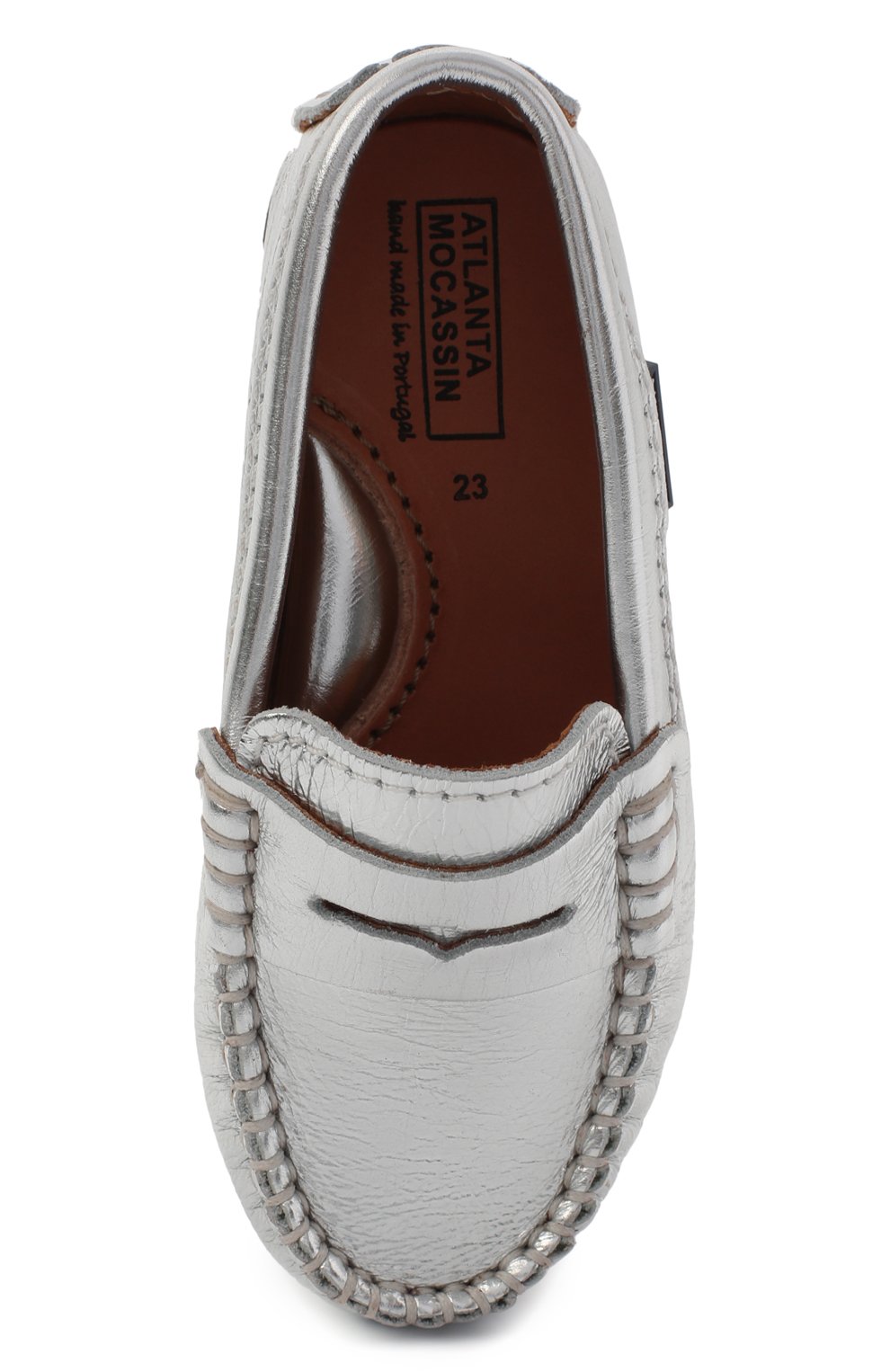 Кожаные мокасины ATLANTA MOCASSIN серебряного цвета по цене 7270 руб., арт. 9AT1MT032GCSTT/21-27, фото 4 Кожаные мокасины ATLANTA MOCASSIN, арт. 9AT1MT032GCSTT/21-27, фото 4