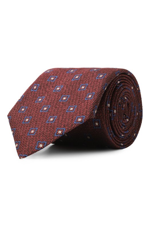 Шелковый галстук Canali 18/HJ04340 Бордовый 18/HJ04340