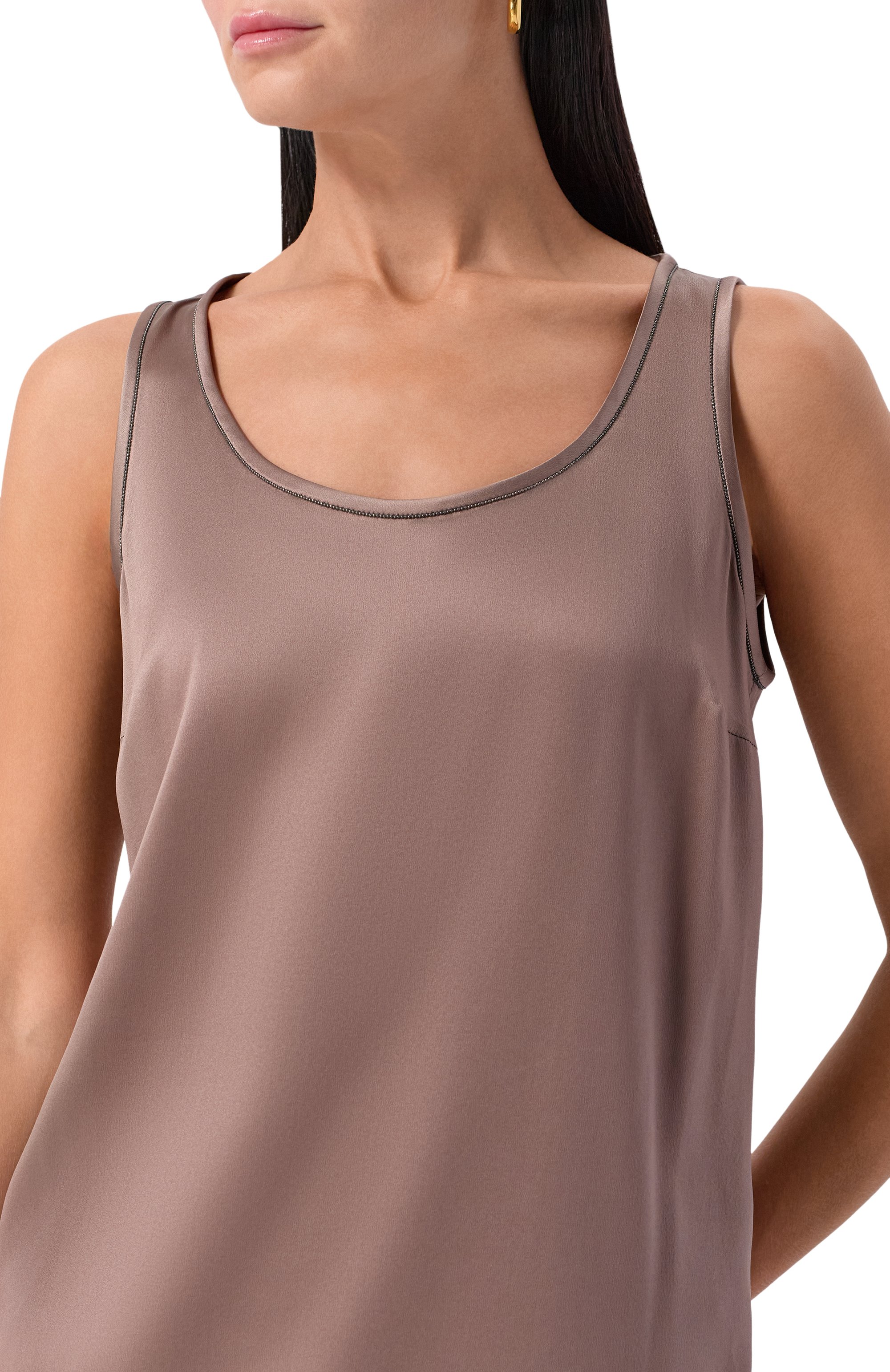 Атласный топ BRUNELLO CUCINELLI, арт. M0C59DE330, фото 5