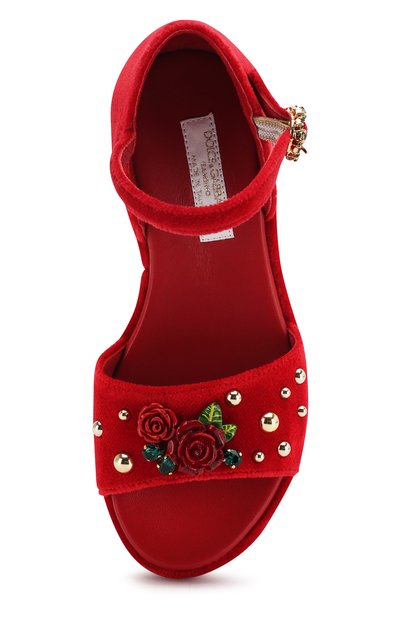 Бархатные босоножки DOLCE & GABBANA, арт. D10354/AZ474/29-36, фото 4