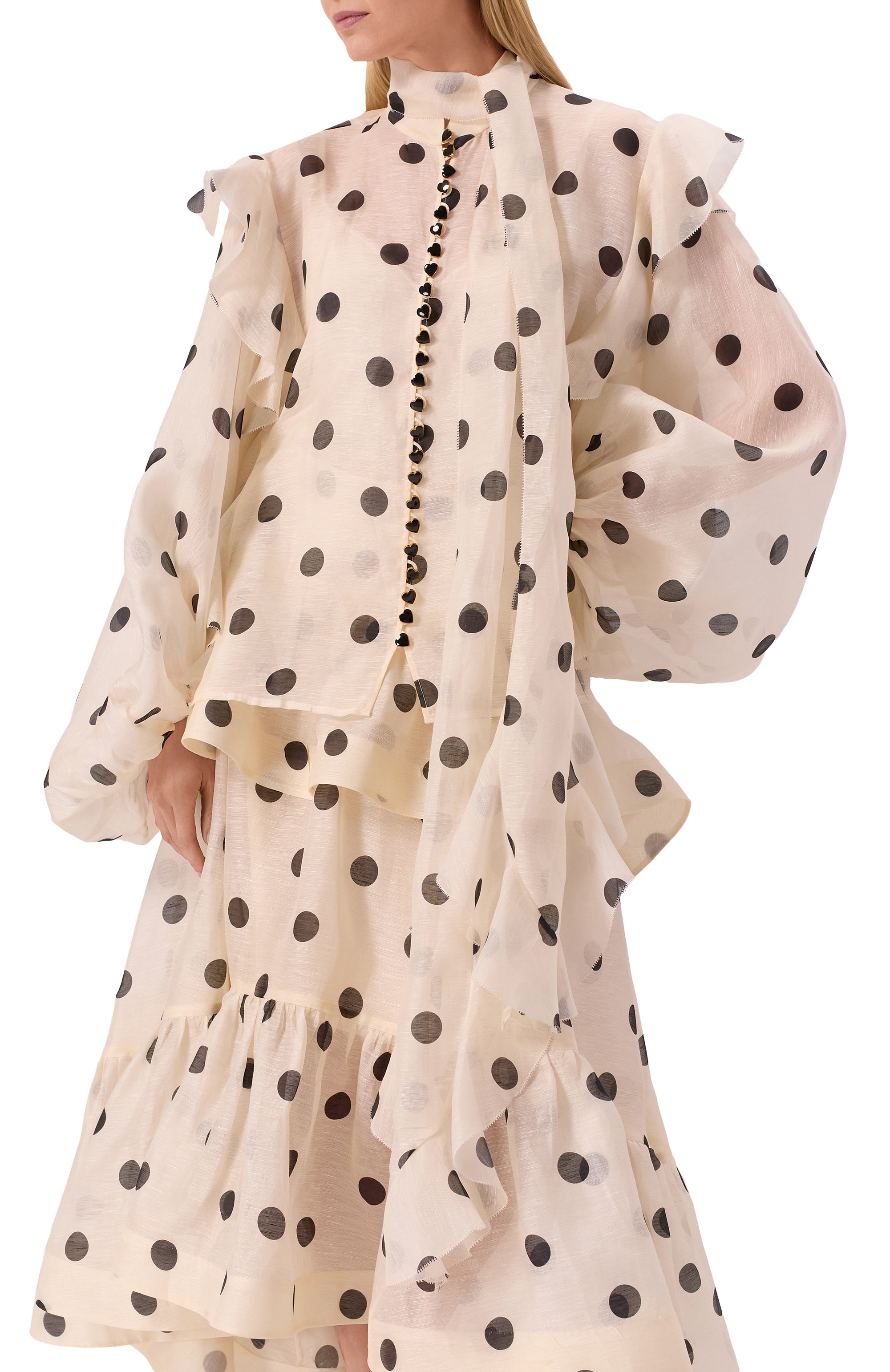 Блузка изо льна и шелка ZIMMERMANN, арт. 2369TR251, фото 3