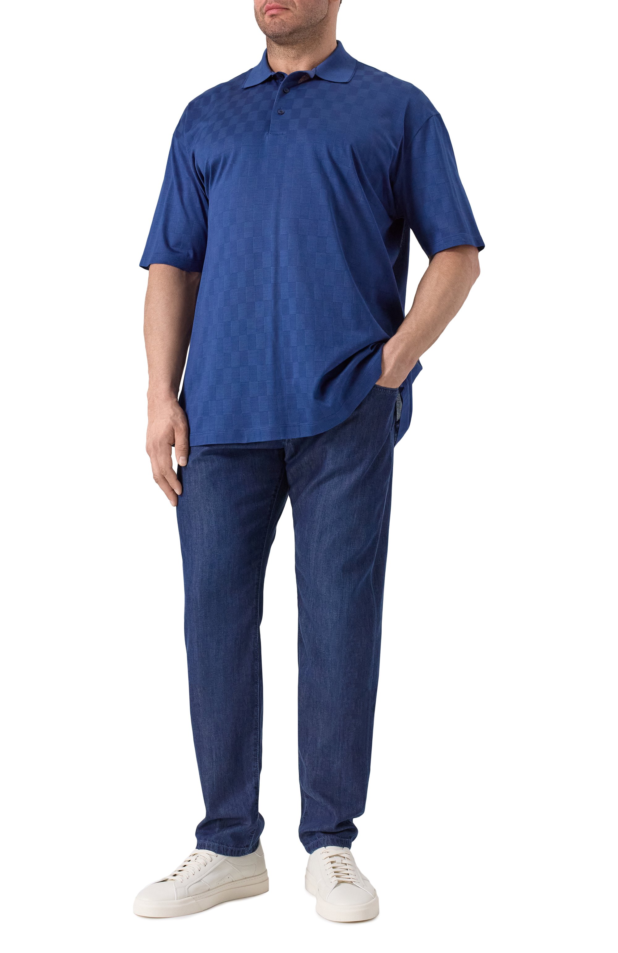 Хлопковое поло PAUL&SHARK синего цвета по цене 39750 руб., арт. 25411278/6XL, фото 2 Хлопковое поло PAUL&SHARK, арт. 25411278/6XL, фото 2