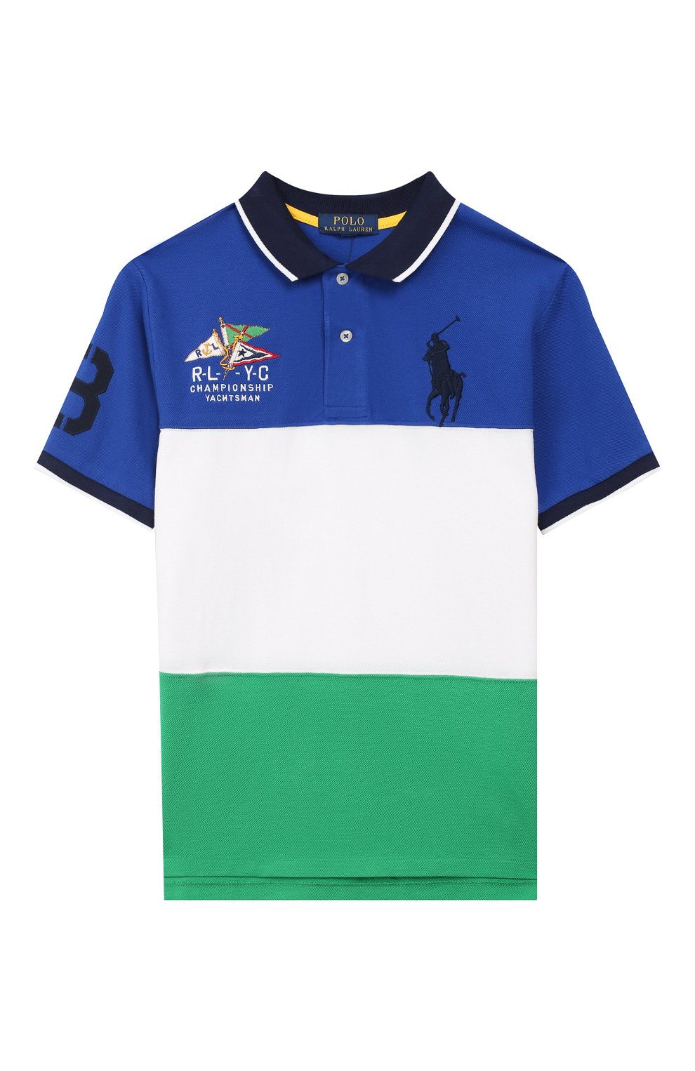 Хлопковое поло POLO RALPH LAUREN разноцветного цвета по цене 9470 руб., арт. 322738506, фото 1 Хлопковое поло POLO RALPH LAUREN, арт. 322738506, фото 1