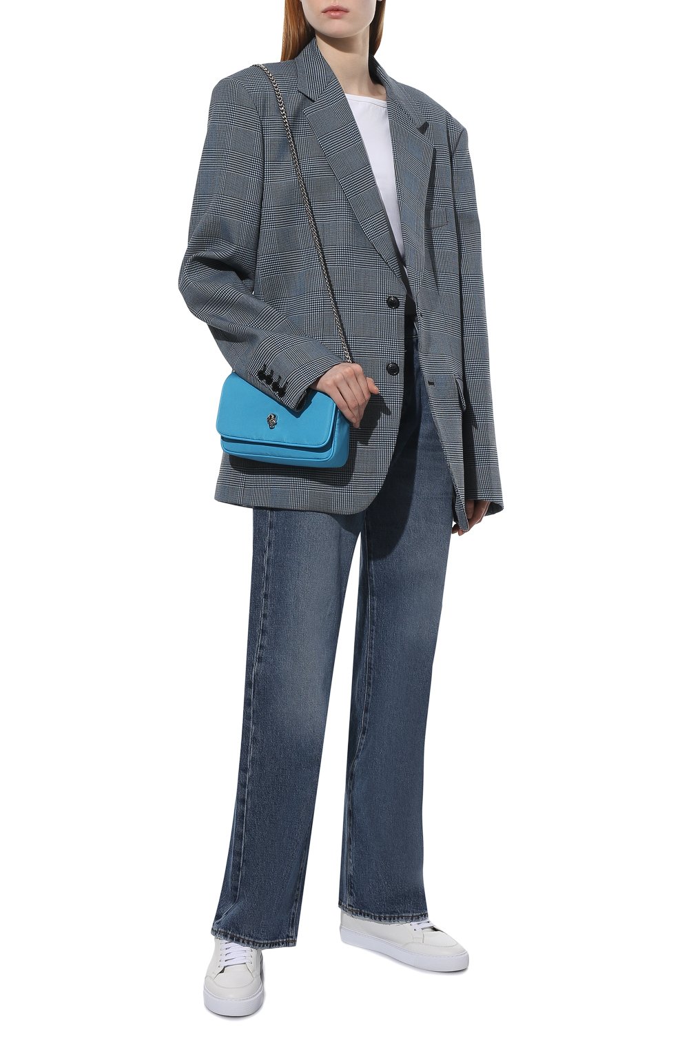 Сумка skull small ALEXANDER MCQUEEN голубого цвета по цене 87400 руб., арт. 666119/16X12, фото 3 Сумка skull small ALEXANDER MCQUEEN, арт. 666119/16X12, фото 3