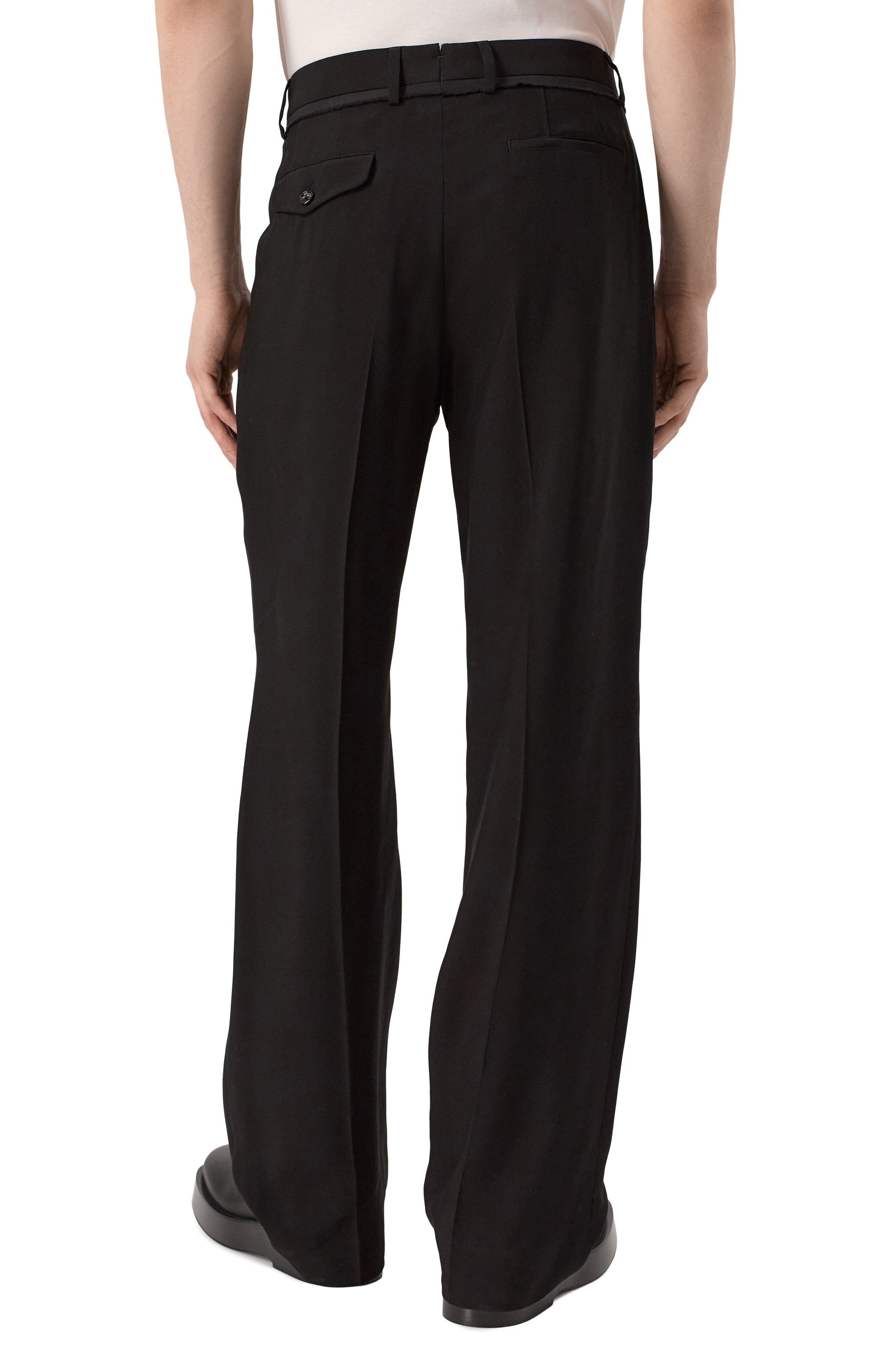 Брюки из вискозы ANN DEMEULEMEESTER черного цвета по цене 116500 руб., арт. B0012454/FA558, фото 4 Брюки из вискозы ANN DEMEULEMEESTER, арт. B0012454/FA558, фото 4