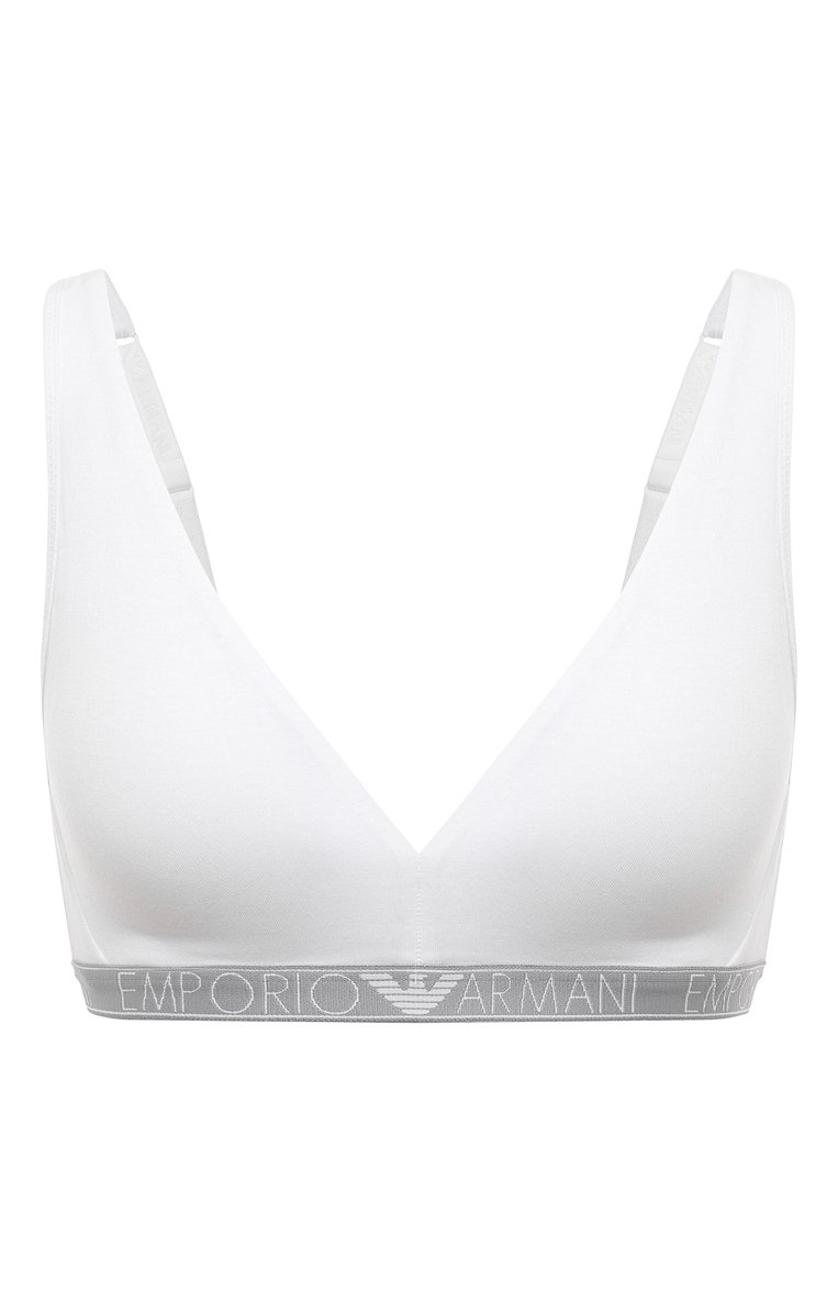 Женский бюстгальтер с плотной чашкой EMPORIO ARMANI белого цвета, арт. 164530/4R223 | Фото 1 (Нос: Не проставлено; Материал внешний: Хлопок)