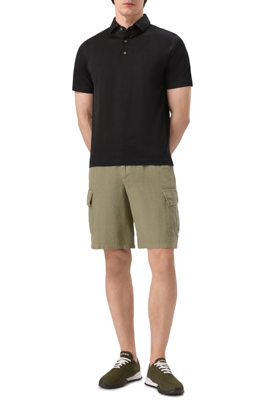 Текстильные кроссовки Kiton USSFITN00809 Хаки  USSFITN00809 Фото 2