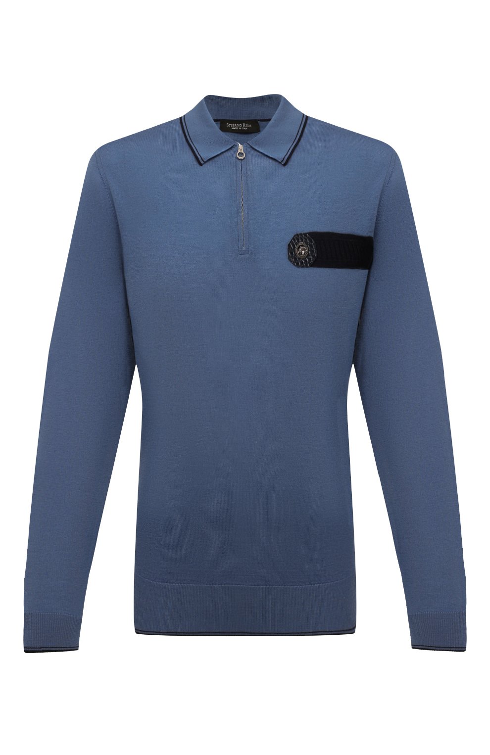 Поло с отделкой из кожи аллигатора STEFANO RICCI, арт. K606312AZ1/F22465, фото 1