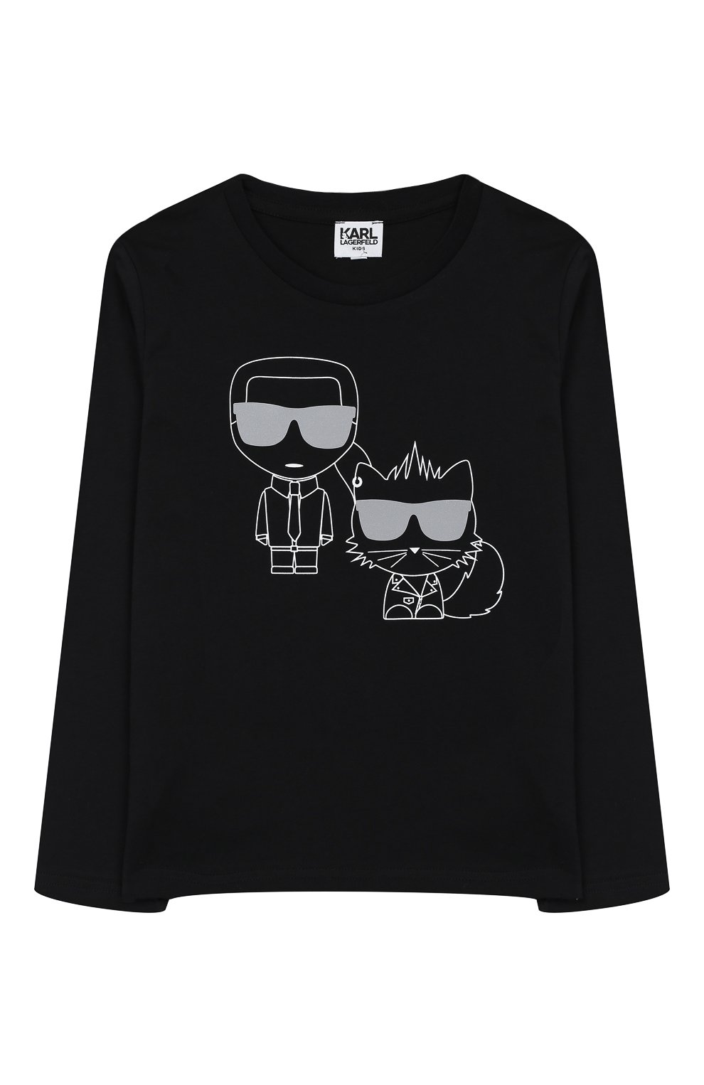 Хлопковый лонгслив KARL LAGERFELD KIDS, арт. Z25207, фото 1