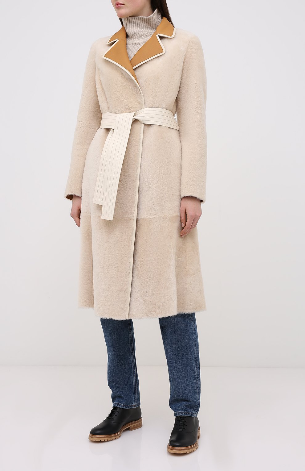 Дубленка BLANCHA коричневого цвета по цене 225000 руб., арт. 20099/301/33/IV0RY/CAMEL, фото 6 Дубленка BLANCHA, арт. 20099/301/33/IV0RY/CAMEL, фото 6