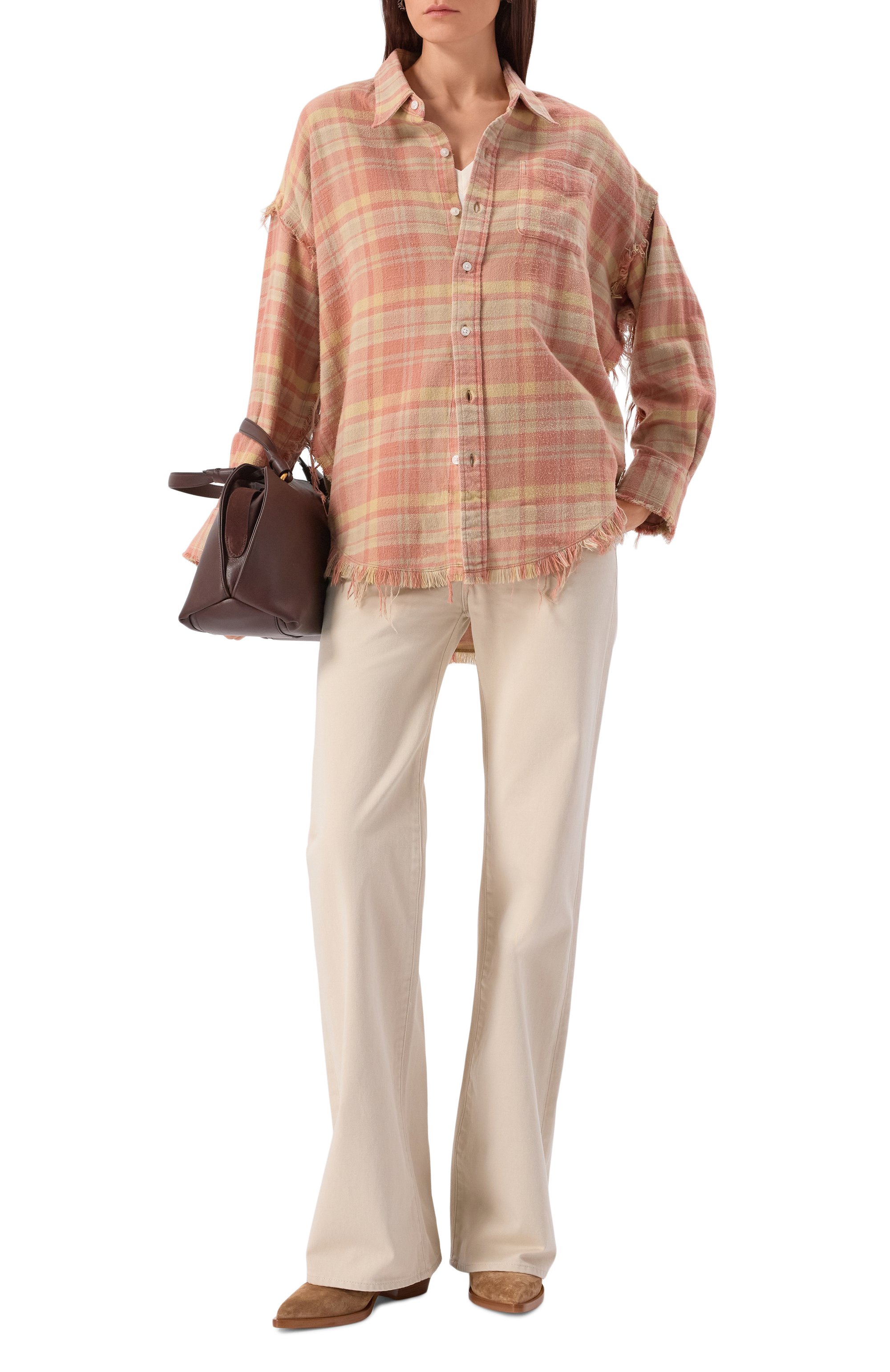 Хлопковая рубашка R13, арт. R13WR075-R549B/W, фото 2