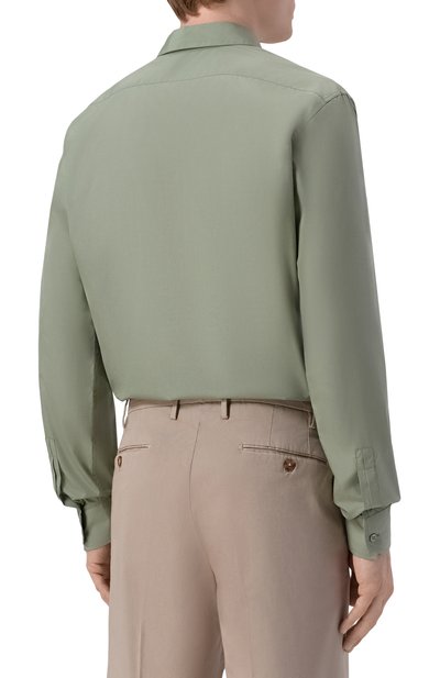 Хлопковая рубашка MVST хаки цвета по цене 92150 руб., арт. M26.2PM.B009/F080, фото 4 Хлопковая рубашка MVST, арт. M26.2PM.B009/F080, фото 4