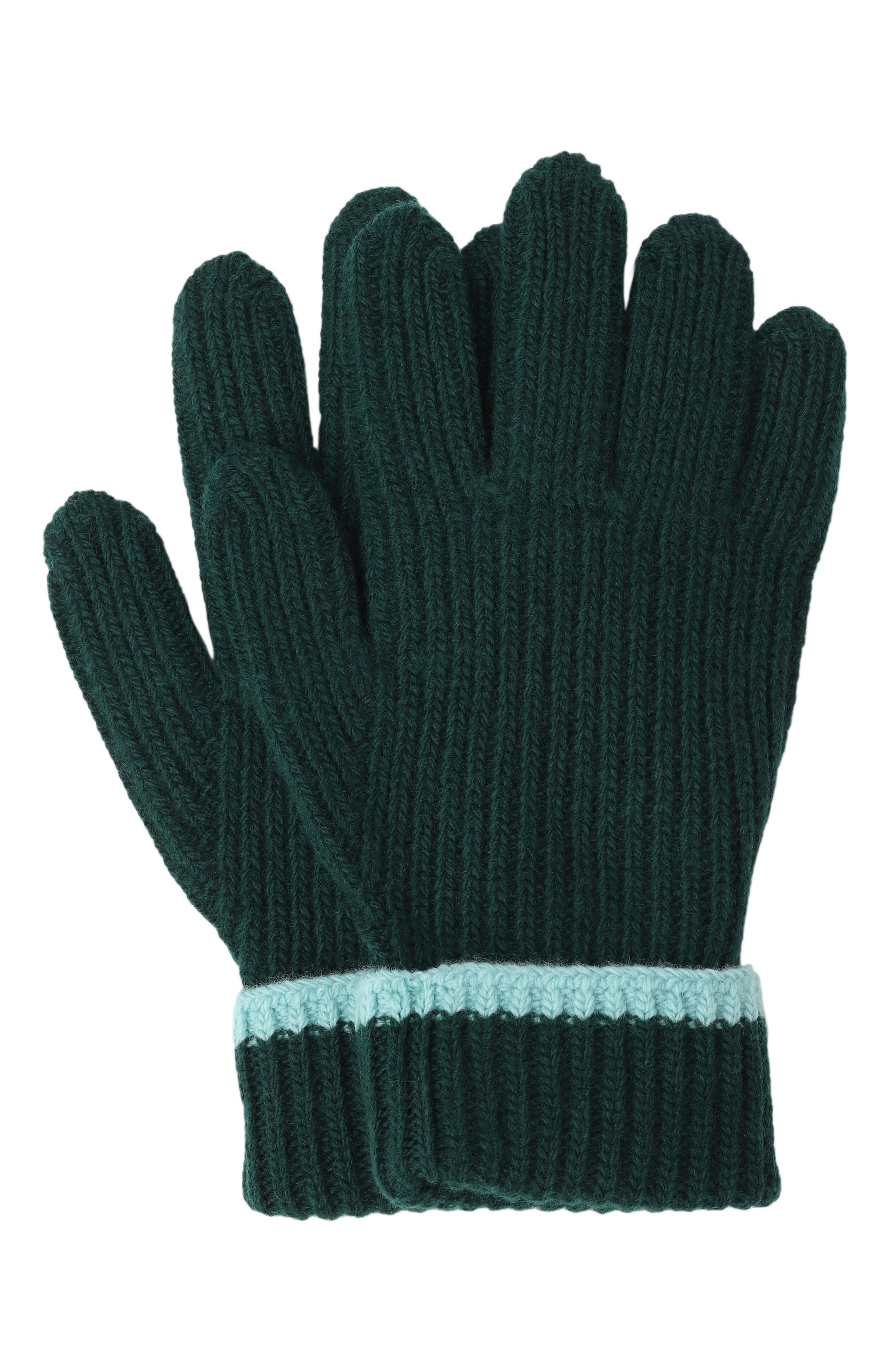 Шерстяные перчатки IL GUFO темно-зеленого цвета по цене 12300 руб., арт. A25GGU0001EM220, фото 1 Шерстяные перчатки IL GUFO, арт. A25GGU0001EM220, фото 1
