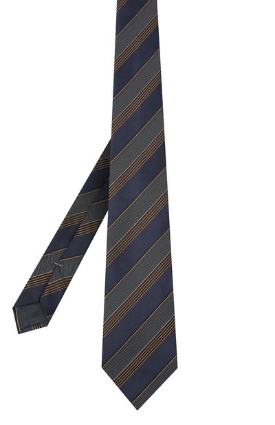 Шелковый галстук ZEGNA темно-синего цвета по цене 20700 руб., арт. Z8D70/1UM, фото 2 Шелковый галстук ZEGNA, арт. Z8D70/1UM, фото 2