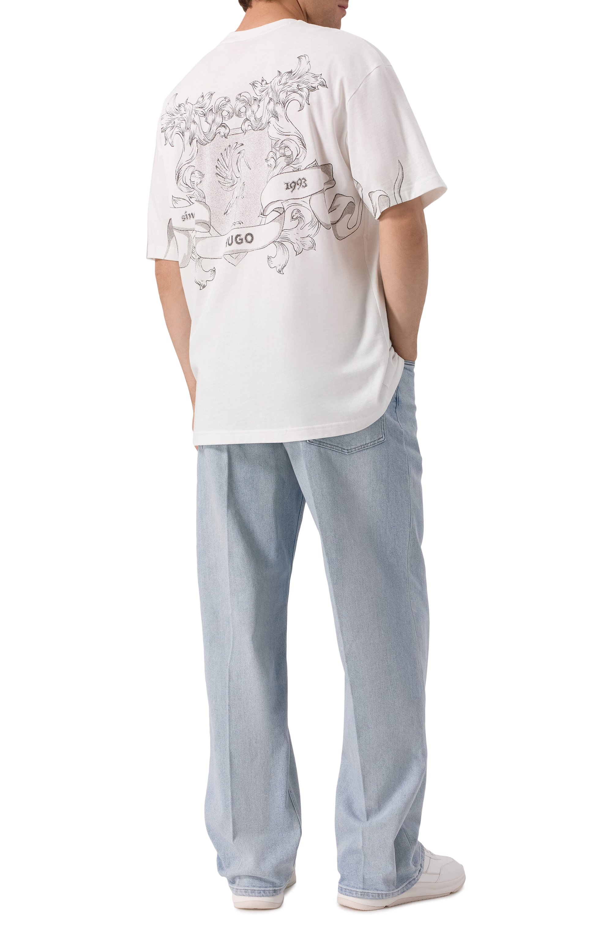 Хлопковая футболка HUGO, арт. 50542817, фото 2