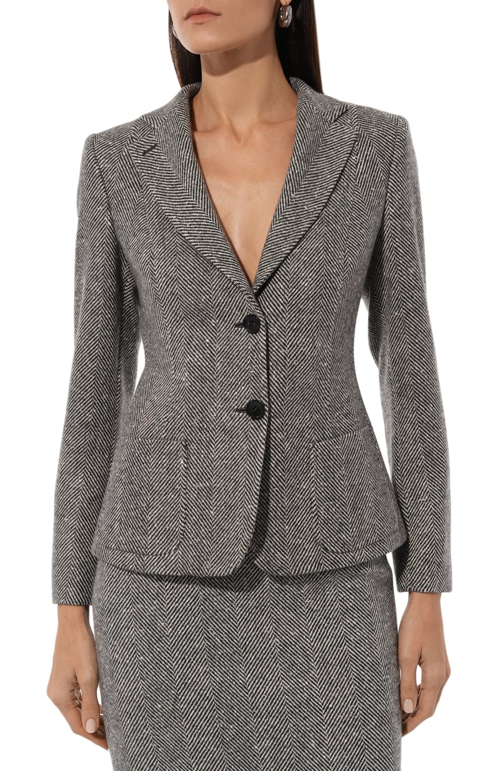 Шерстяной жакет KITON серого цвета по цене 599500 руб., арт. D56516K0519E01, фото 3 Шерстяной жакет KITON, арт. D56516K0519E01, фото 3