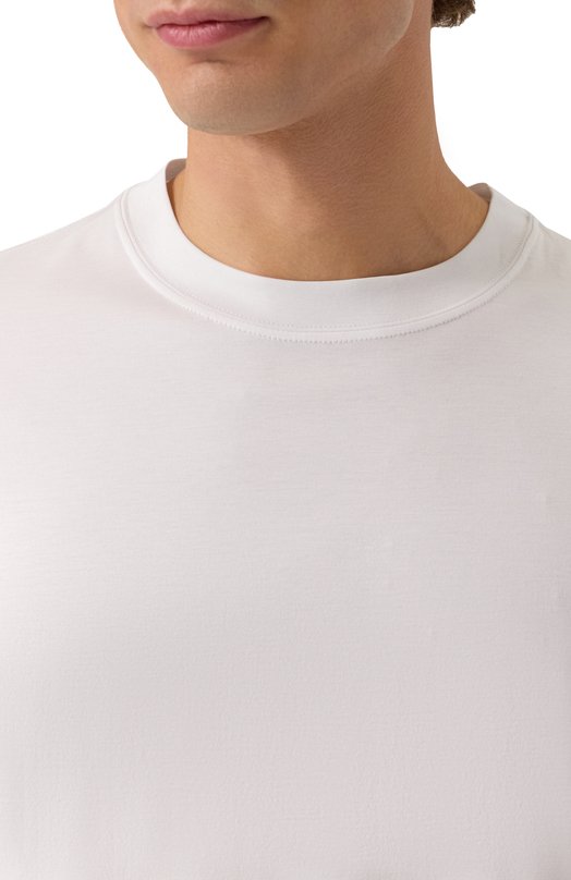 Хлопковая футболка Brunello Cucinelli M0B131308 Белый  M0B131308 Фото 5