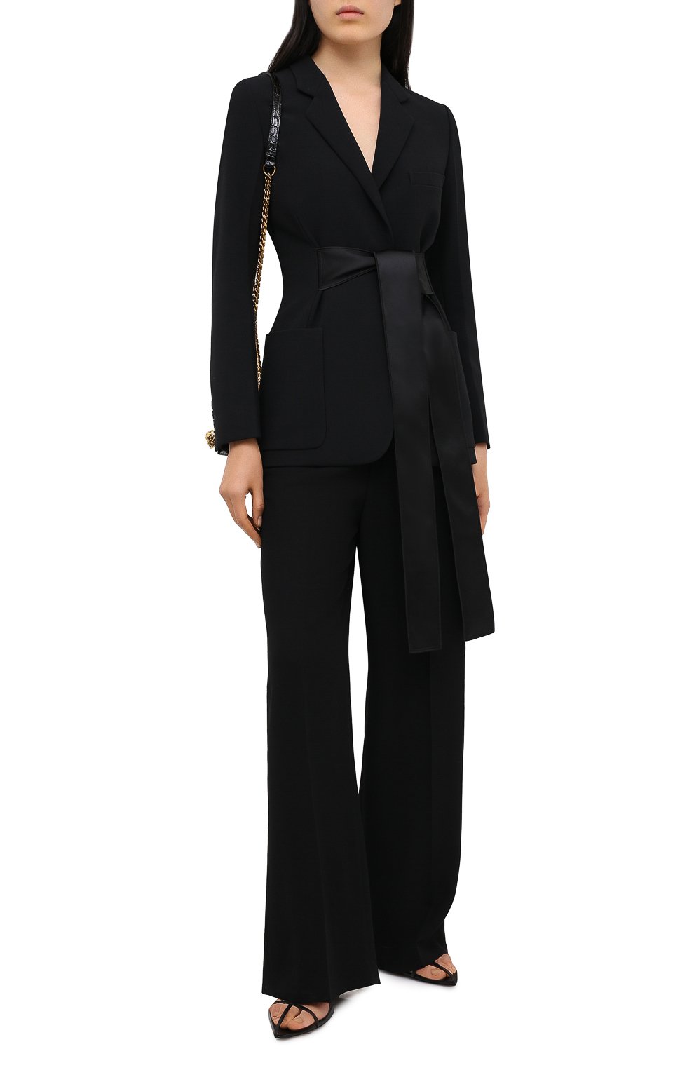 Жакет VICTORIA BECKHAM черного цвета по цене 162500 руб., арт. 1320WJK001461A, фото 2 Жакет VICTORIA BECKHAM, арт. 1320WJK001461A, фото 2