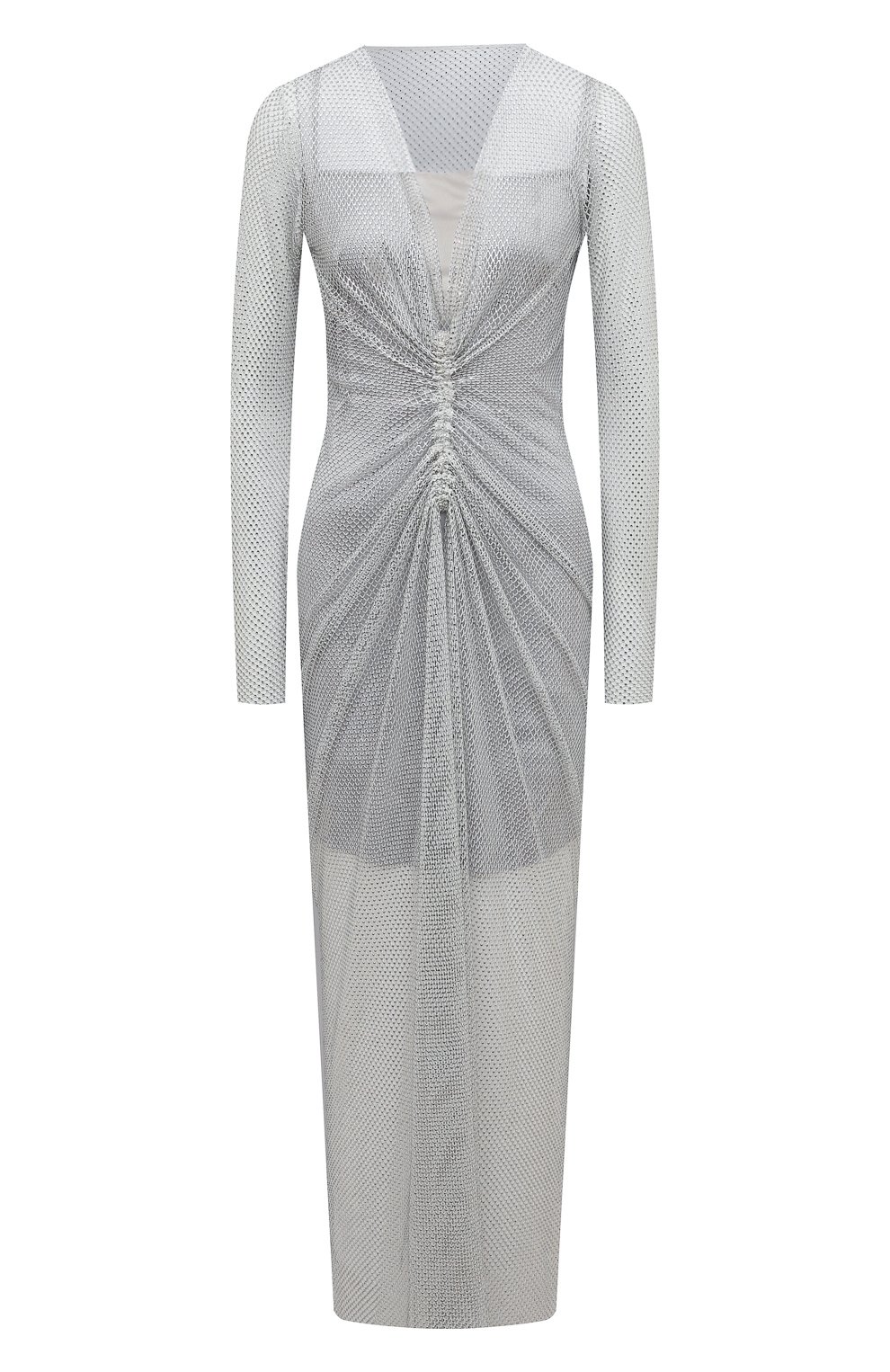 Платье VNINE серебряного цвета по цене 131000 руб., арт. VN-05/DRESS, фото 1 Платье VNINE, арт. VN-05/DRESS, фото 1