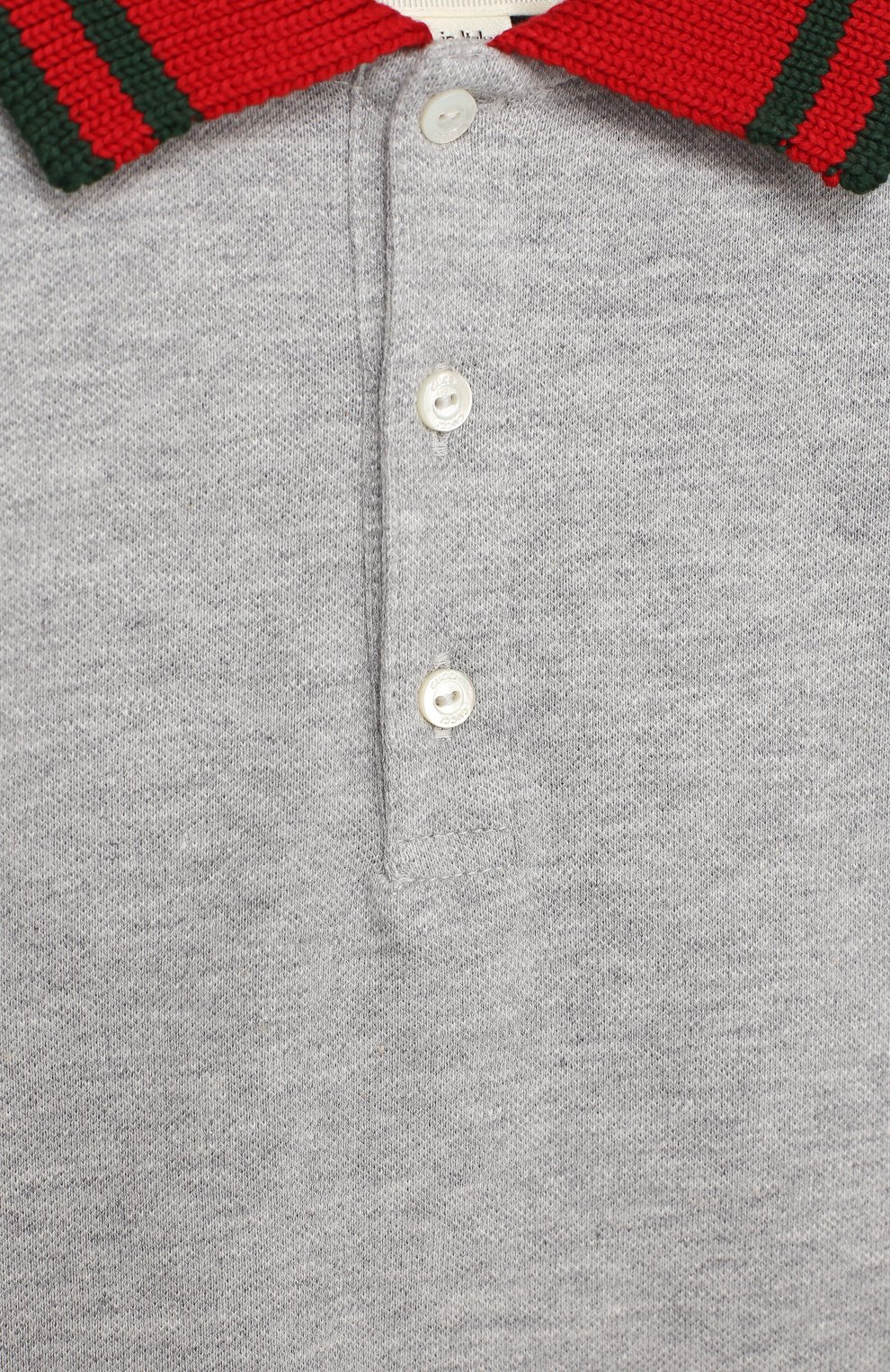 Поло из хлопка с контрастным воротником и длинными рукавами GUCCI, арт. 430964/X5B70, фото 3