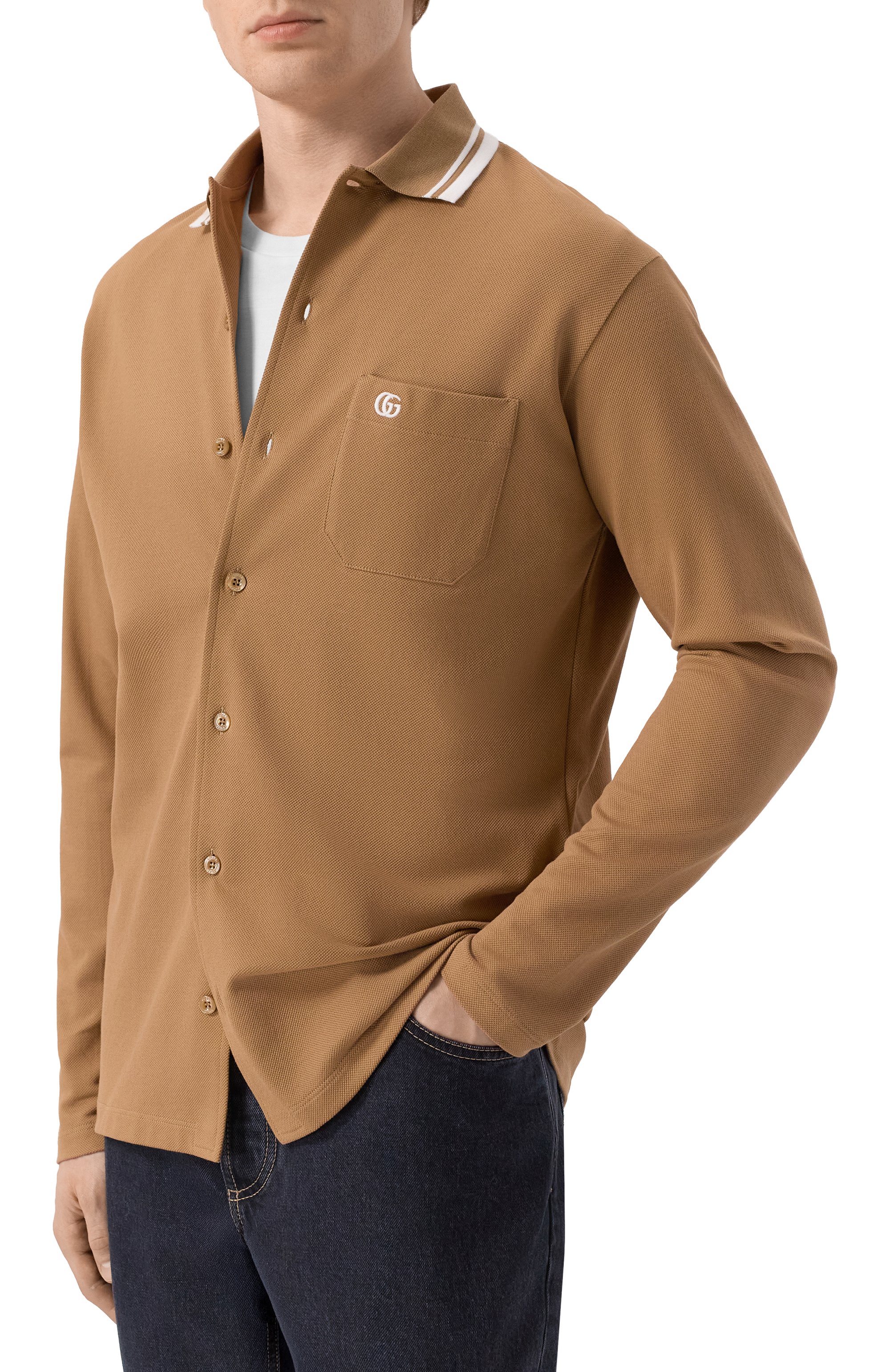 Хлопковая рубашка GUCCI, арт. 815513/XJG16, фото 3