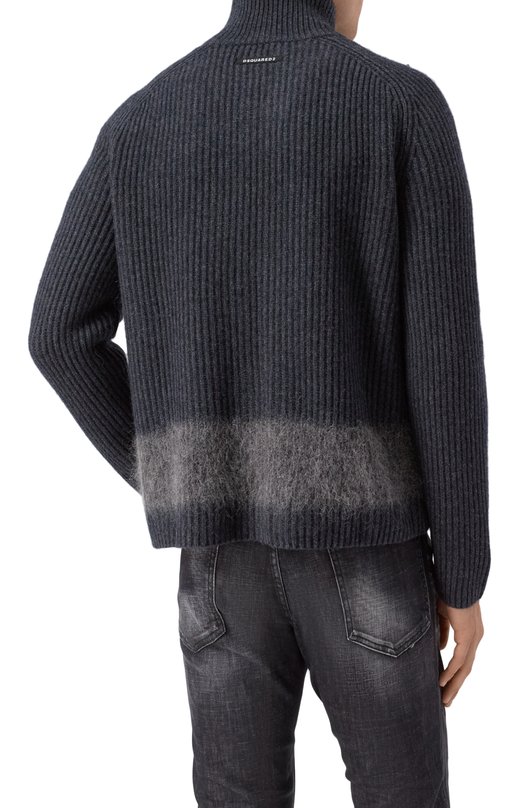 Шерстяной кардиган Dsquared2 S74HA1546/D13150 Серый  S74HA1546/D13150 Фото 4