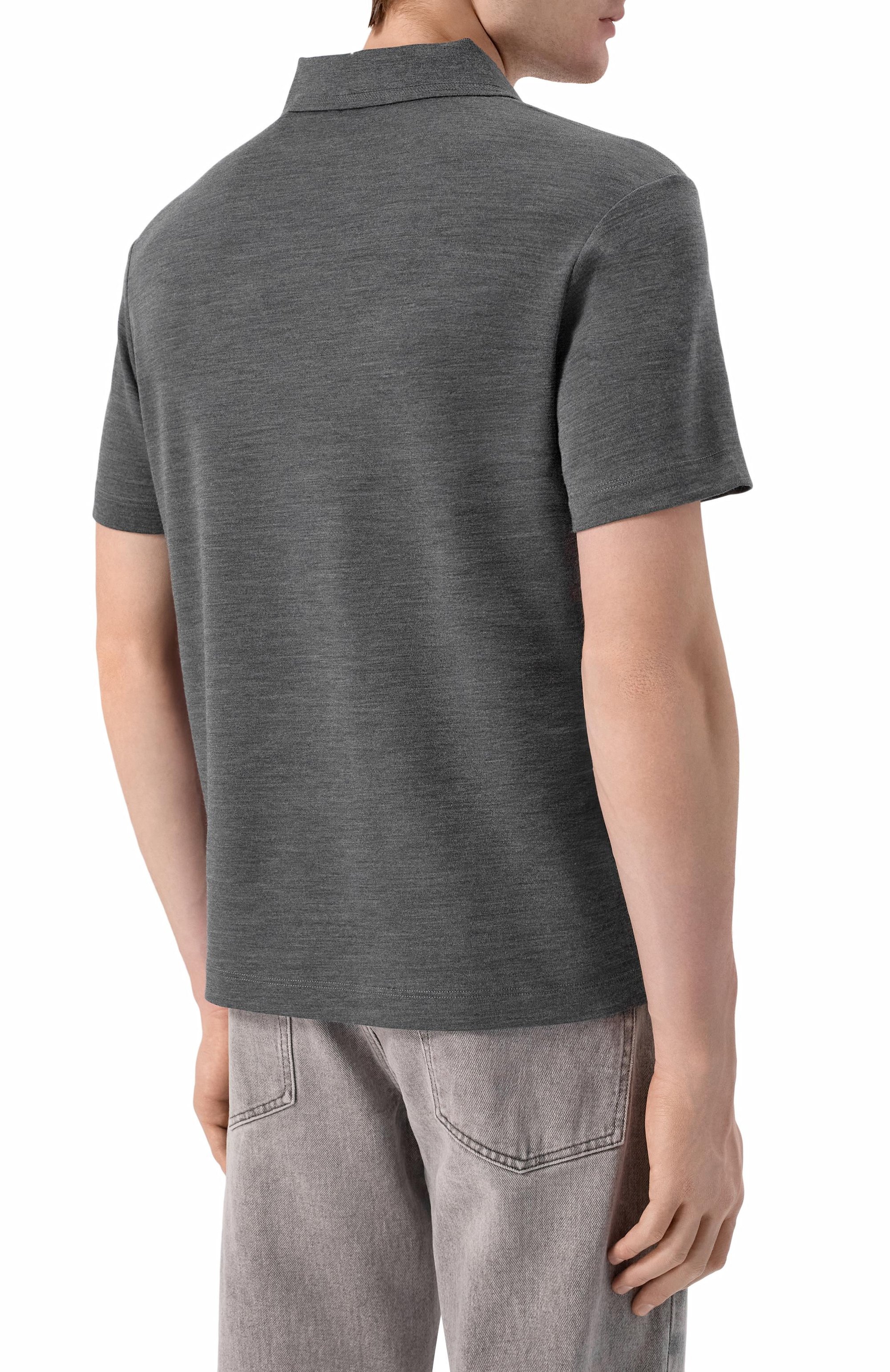 Поло из шерсти и шелка PAUL&SHARK темно-серого цвета по цене 49850 руб., арт. 15311701/3XL-6XL, фото 4 Поло из шерсти и шелка PAUL&SHARK, арт. 15311701/3XL-6XL, фото 4