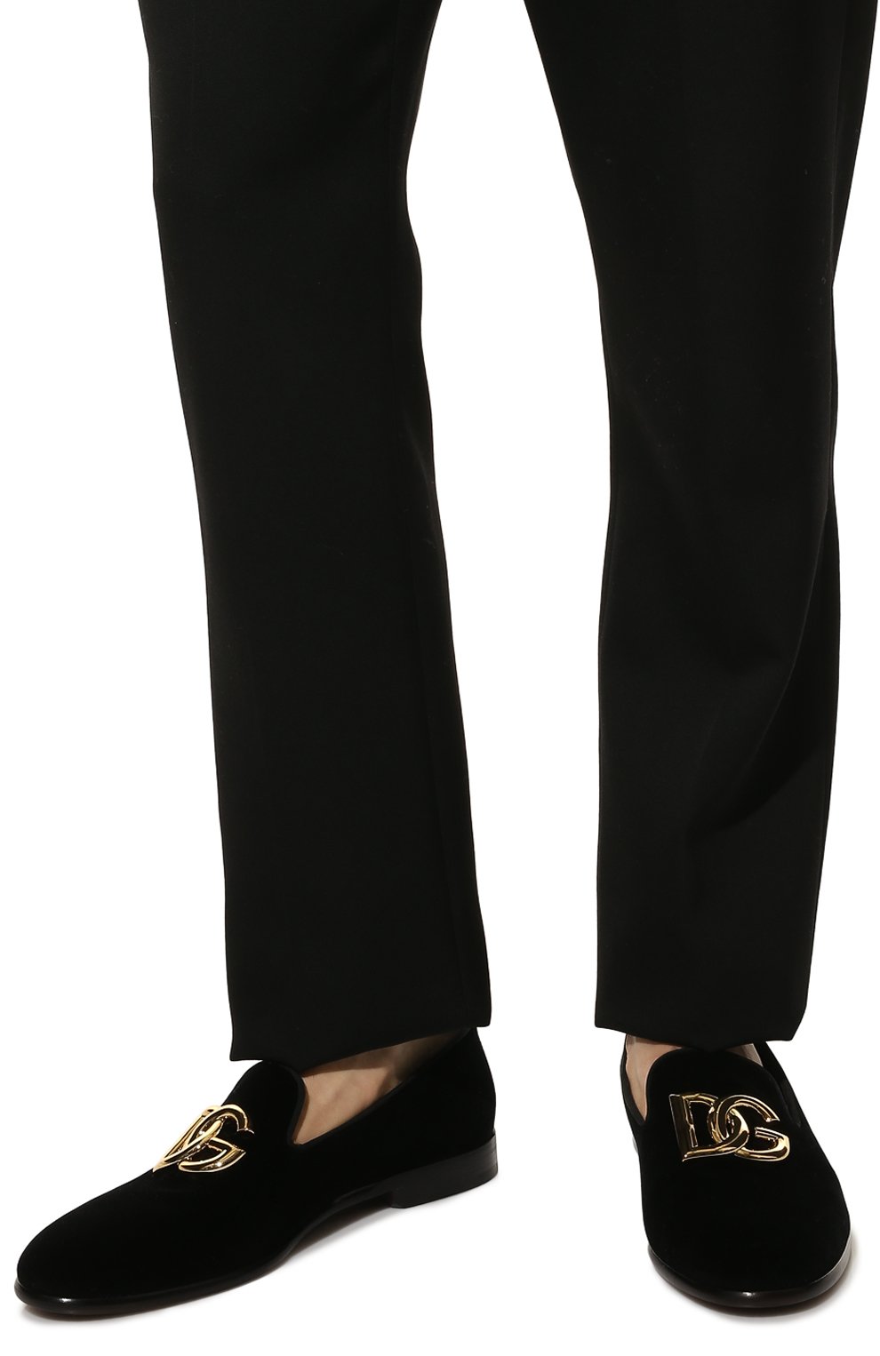 Текстильные лоферы leonardo DOLCE & GABBANA черного цвета по цене 87650 руб., арт. A50467/A6808, фото 3 Текстильные лоферы leonardo DOLCE & GABBANA, арт. A50467/A6808, фото 3