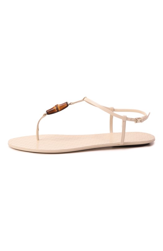 Кожаные сандалии Gucci 820904/C9D00 Кремовый  820904/C9D00 Фото 4